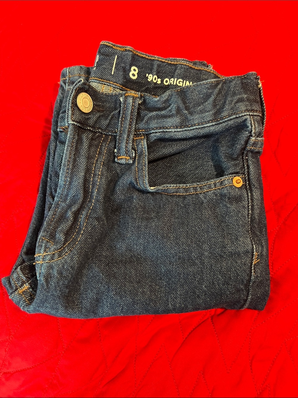 Boys GAP Kids '90s Original Straight Dark Blue Denim Jeans